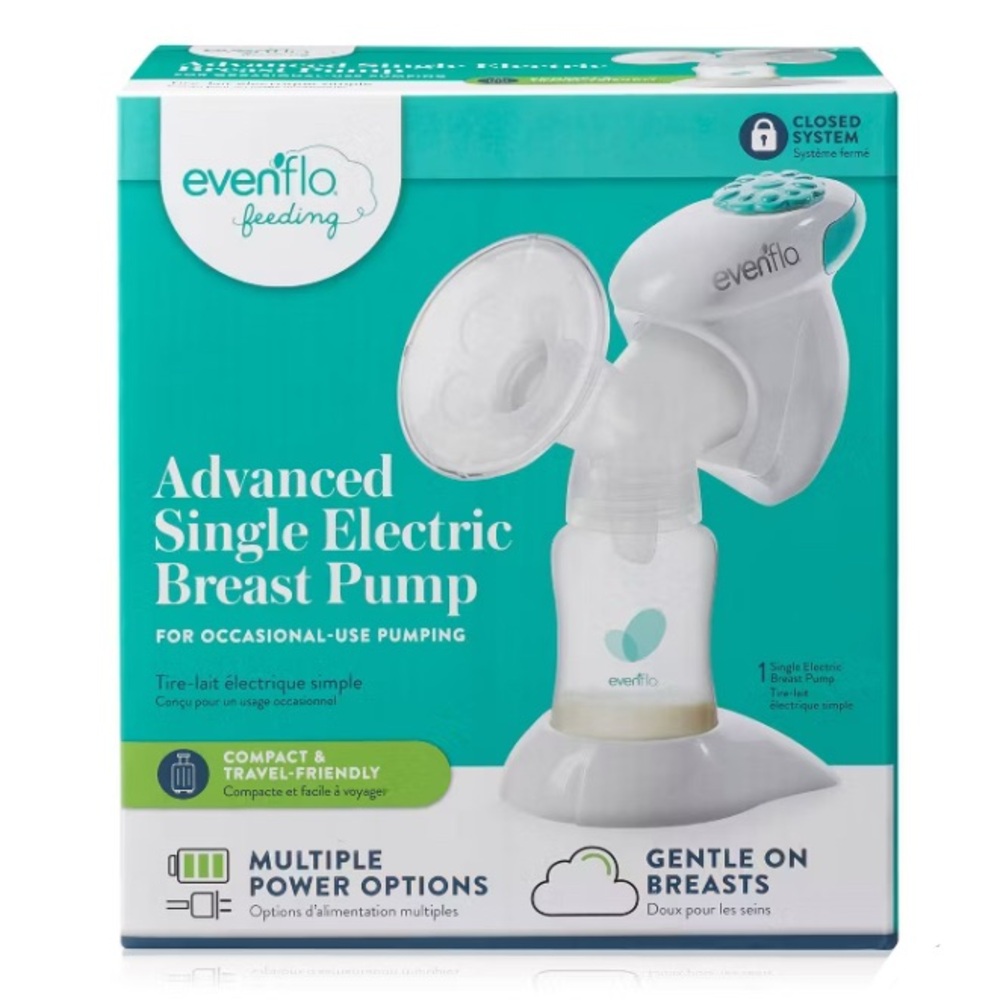 evenflo Advanced Single Electric Breast Pump + 25 Milk Storage Bags